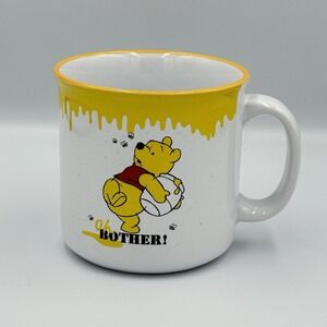 Disney Winnie the Pooh Oh Bother‎ Coffee Mug Cup 20 oz Ceramic White Yellow